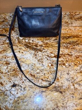 Michael Kors Black Leather Crossbody Bag